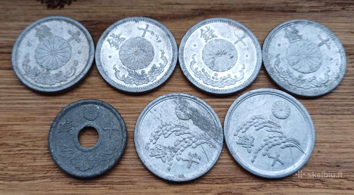 Japonija 10 senų 1940-1946 m rinkinys - nuotraukos Nr. 4