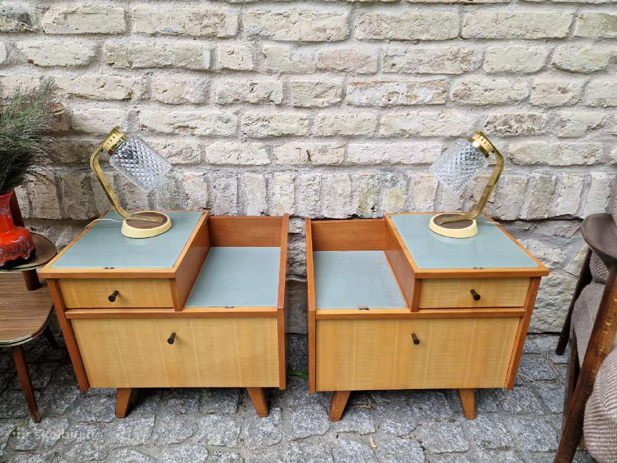 Vintažinės mid century naktinės (lovos)spintelės - nuotraukos Nr. 3