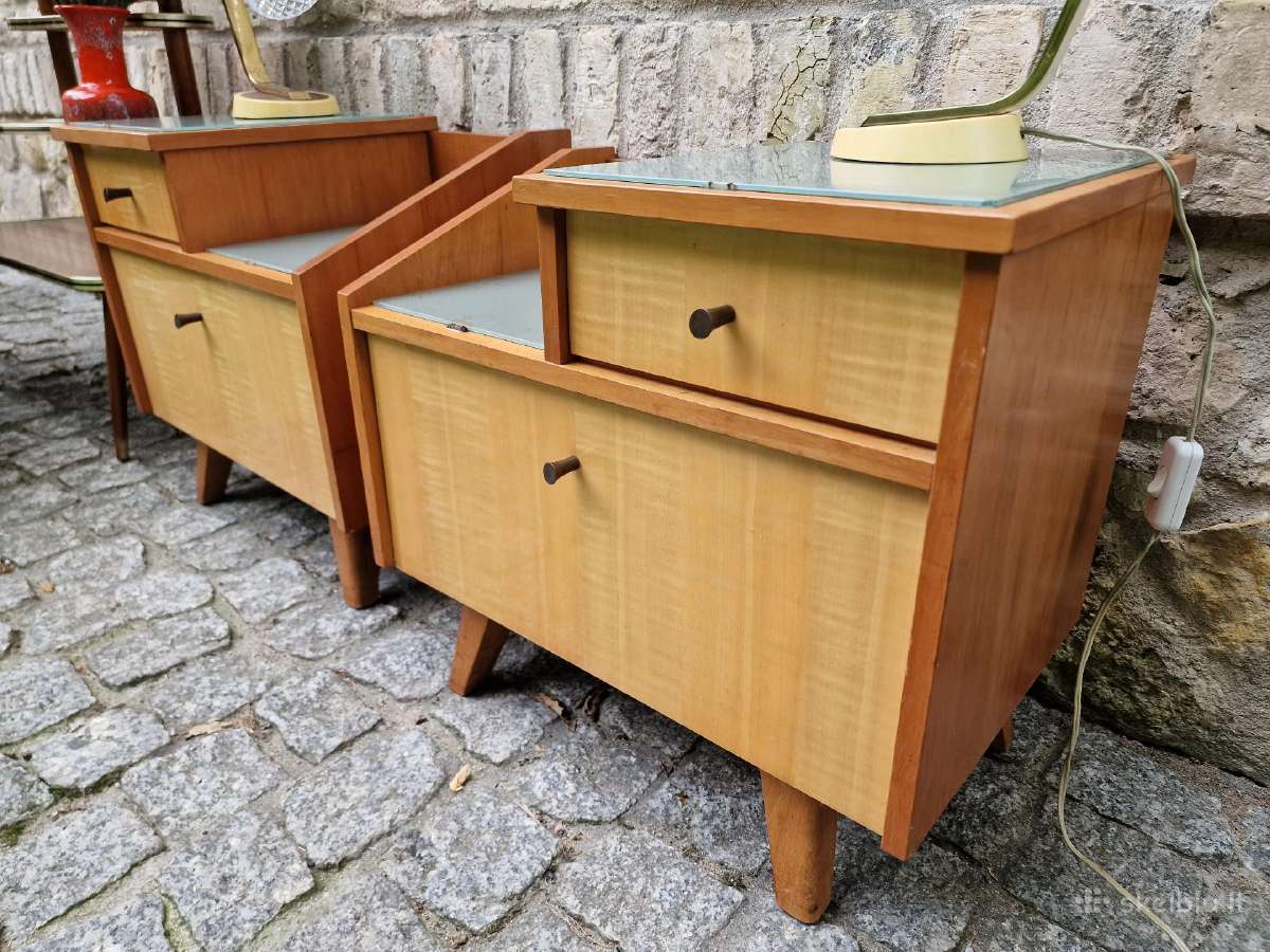 Vintažinės mid century naktinės (lovos)spintelės - nuotraukos Nr. 5