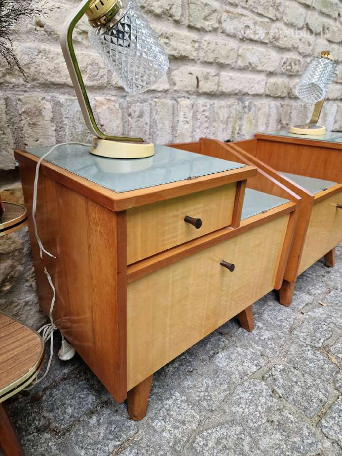 Vintažinės mid century naktinės (lovos)spintelės - nuotraukos Nr. 8