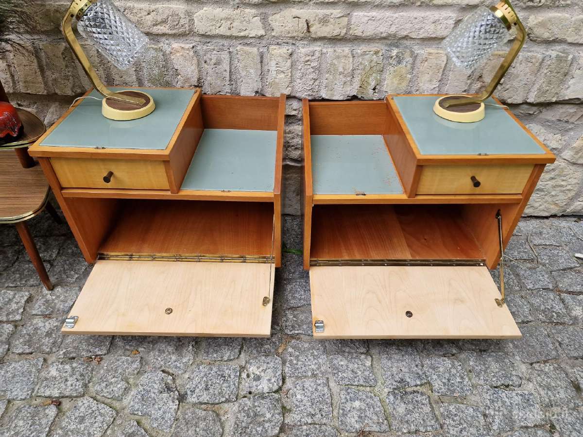 Vintažinės mid century naktinės (lovos)spintelės - nuotraukos Nr. 10
