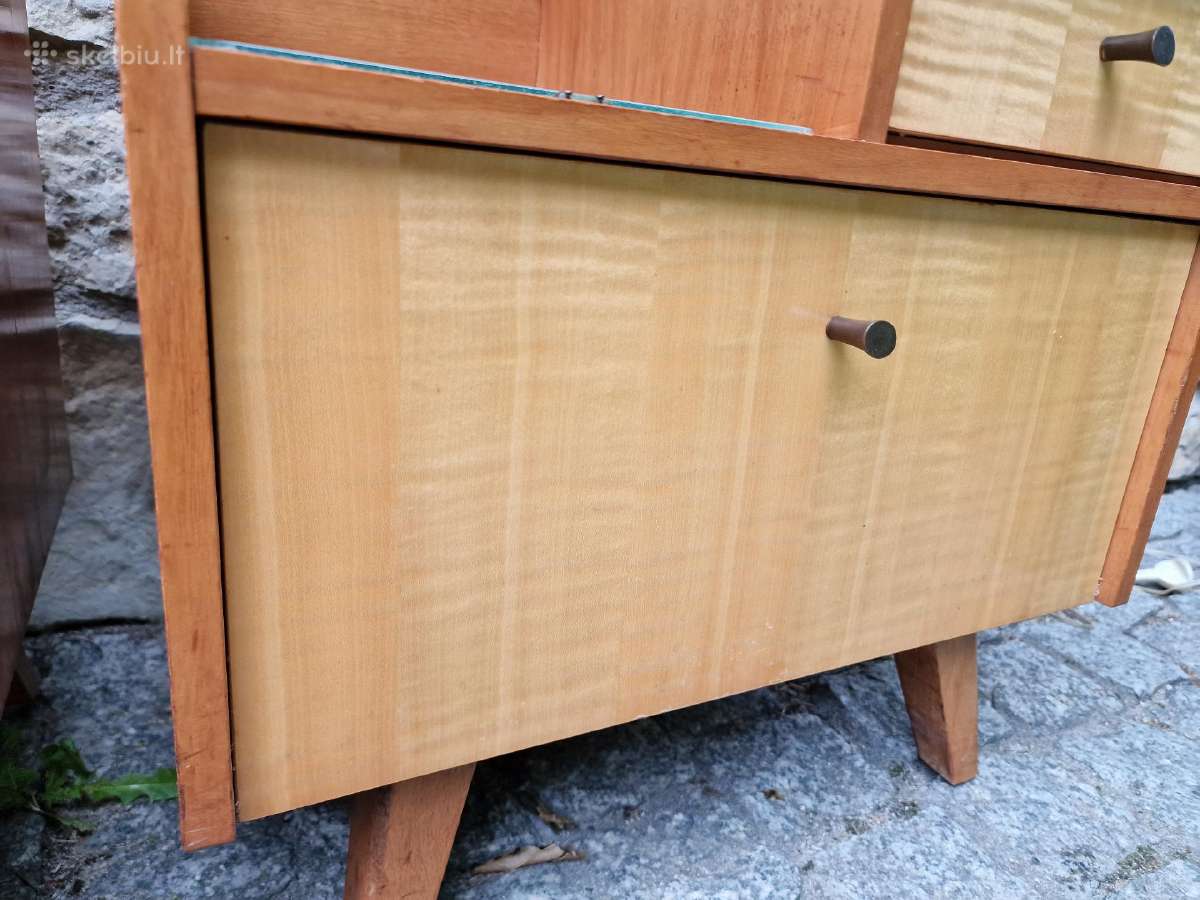 Vintažinės mid century naktinės (lovos)spintelės - nuotraukos Nr. 17
