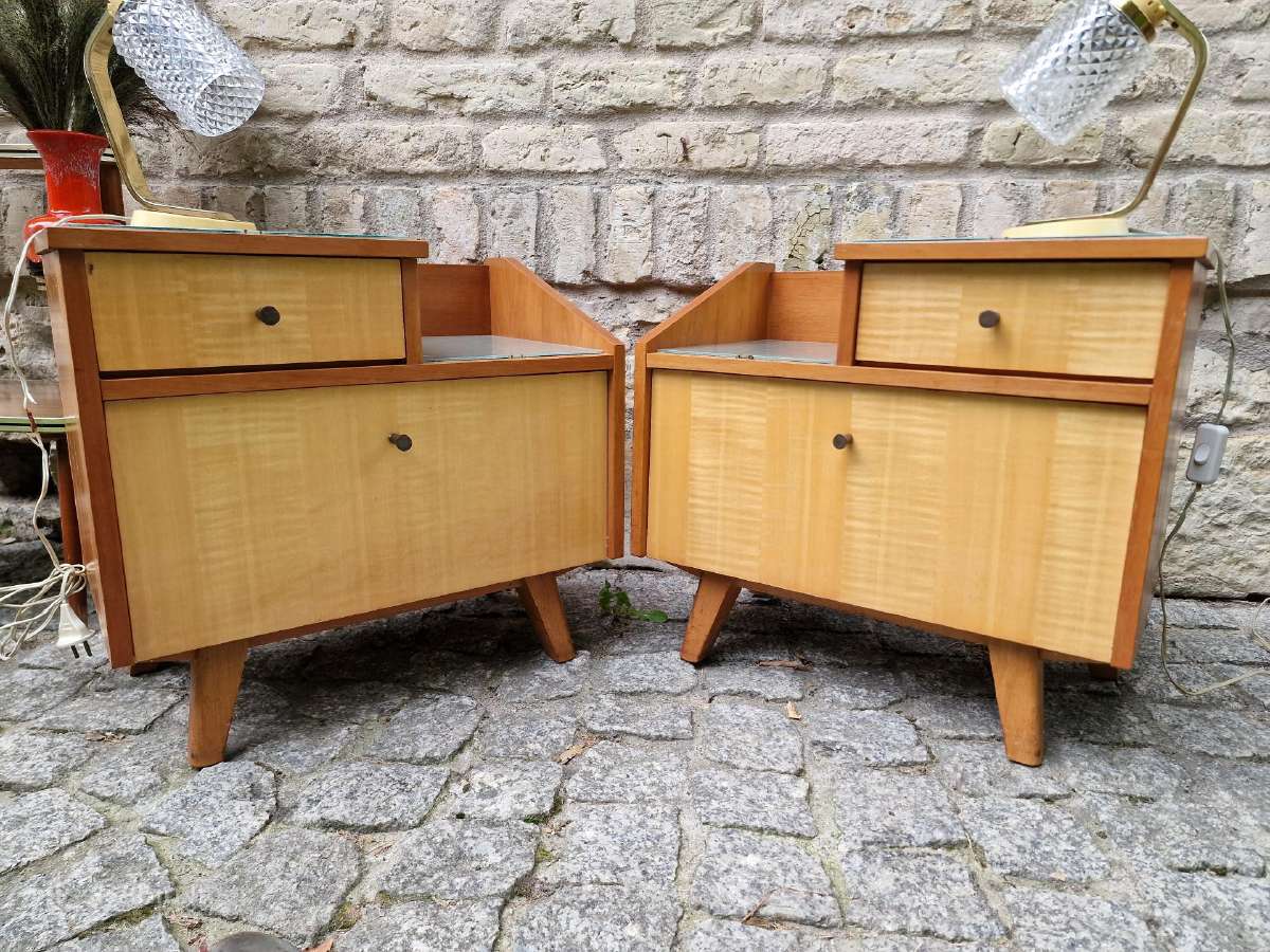 Vintažinės mid century naktinės (lovos)spintelės - nuotraukos Nr. 19