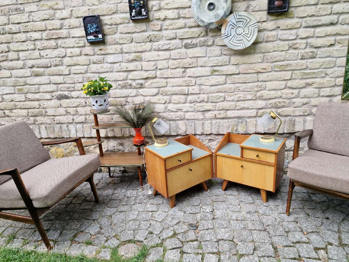 Vintažinės mid century naktinės (lovos)spintelės - nuotraukos Nr. 20