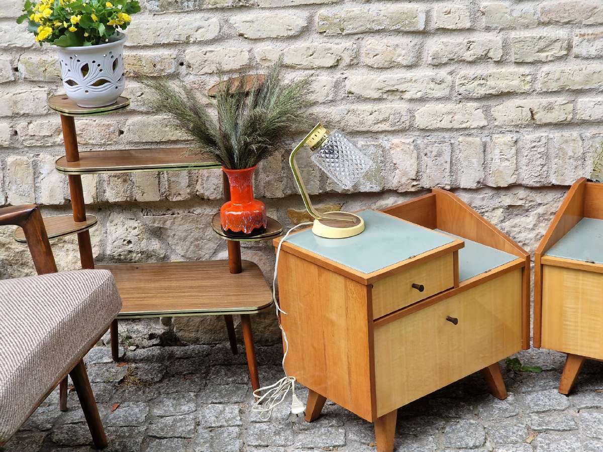Vintažinės mid century naktinės (lovos)spintelės - nuotraukos Nr. 22