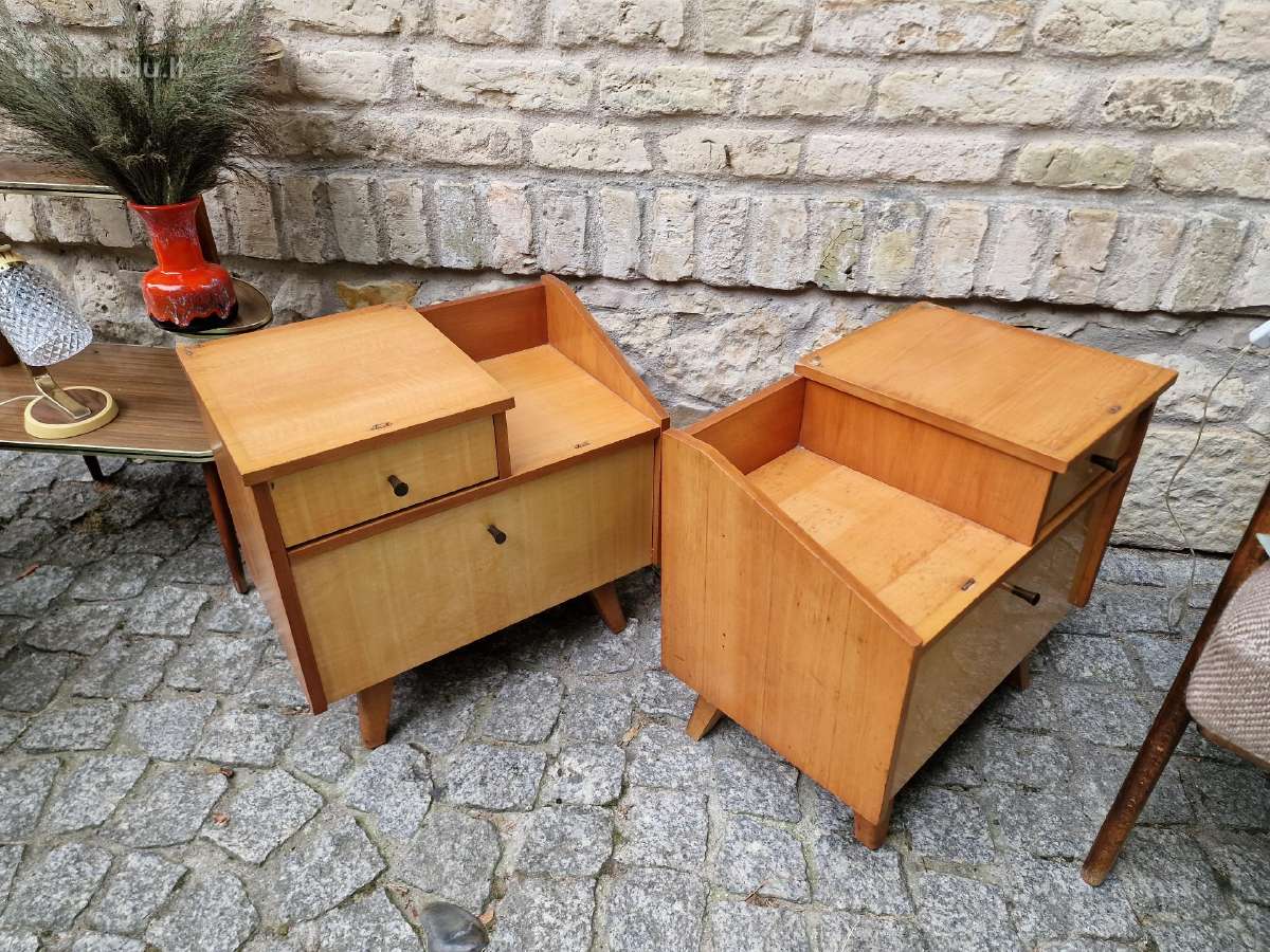 Vintažinės mid century naktinės (lovos)spintelės - nuotraukos Nr. 24