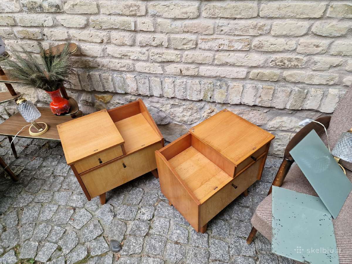 Vintažinės mid century naktinės (lovos)spintelės - nuotraukos Nr. 26