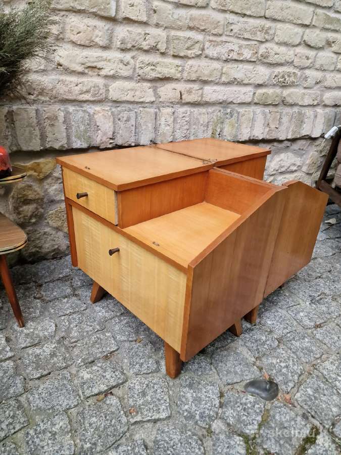 Vintažinės mid century naktinės (lovos)spintelės - nuotraukos Nr. 25