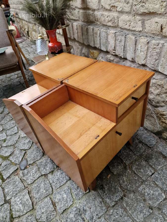 Vintažinės mid century naktinės (lovos)spintelės - nuotraukos Nr. 27