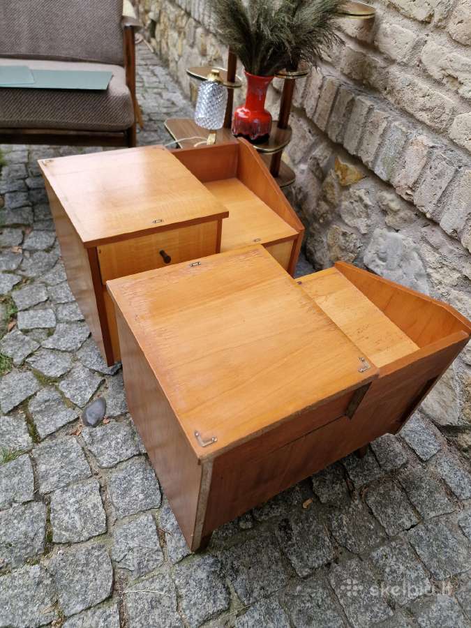 Vintažinės mid century naktinės (lovos)spintelės - nuotraukos Nr. 31