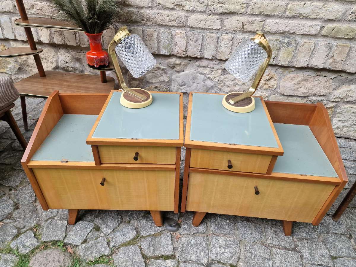 Vintažinės mid century naktinės (lovos)spintelės - nuotraukos Nr. 33