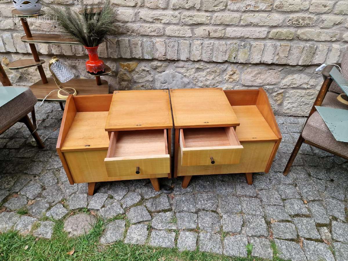 Vintažinės mid century naktinės (lovos)spintelės - nuotraukos Nr. 34
