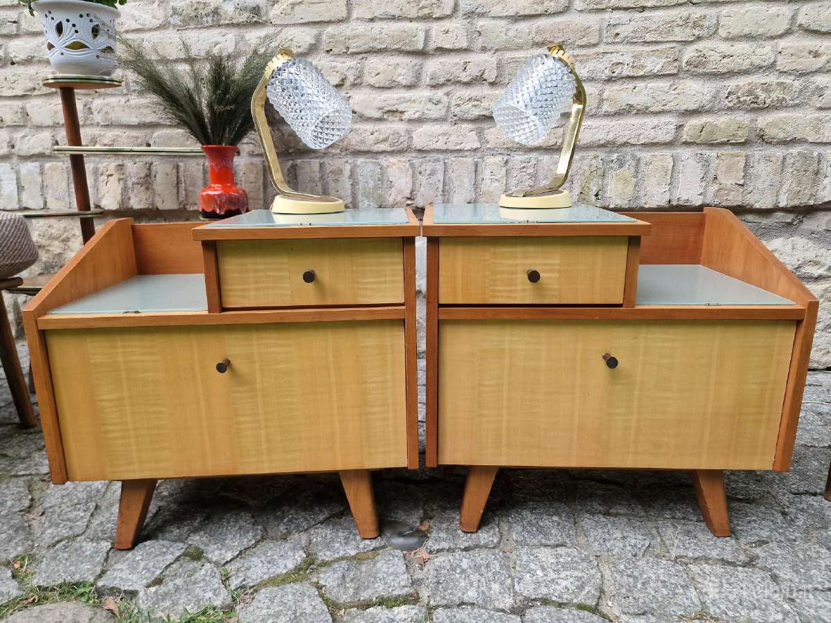 Vintažinės mid century naktinės (lovos)spintelės - nuotraukos Nr. 36