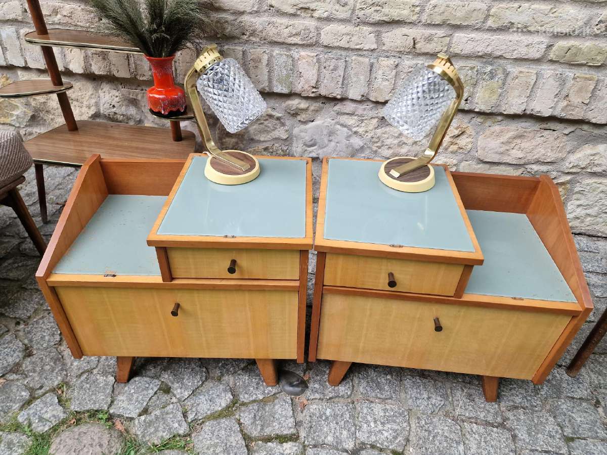 Vintažinės mid century naktinės (lovos)spintelės - nuotraukos Nr. 35