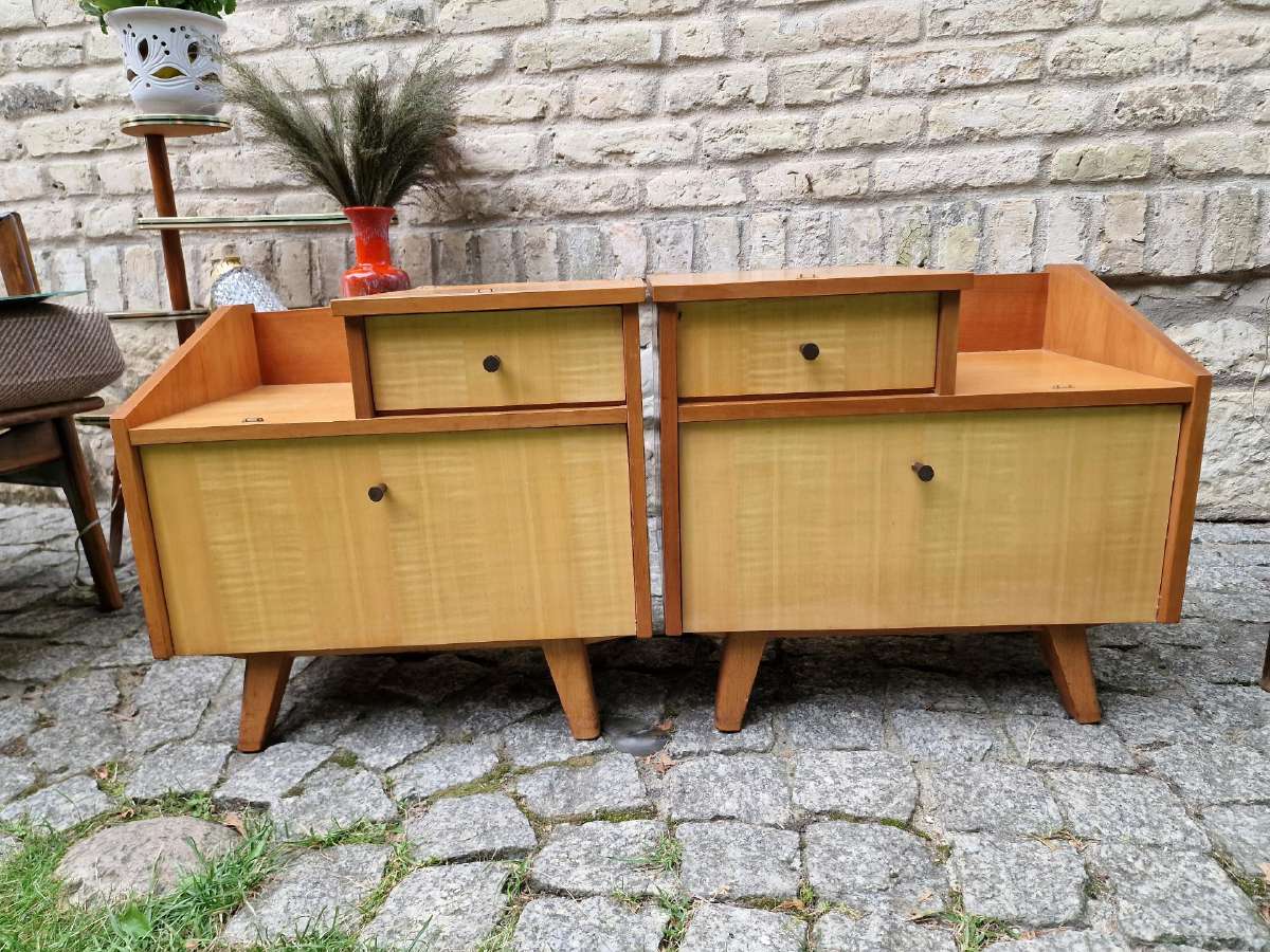 Vintažinės mid century naktinės (lovos)spintelės - nuotraukos Nr. 38