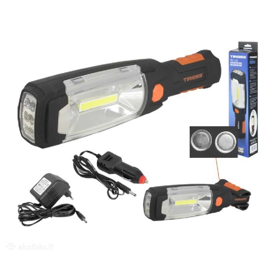 Įkraunamas šviestuvas profesionalams 3w Cob+6 LED