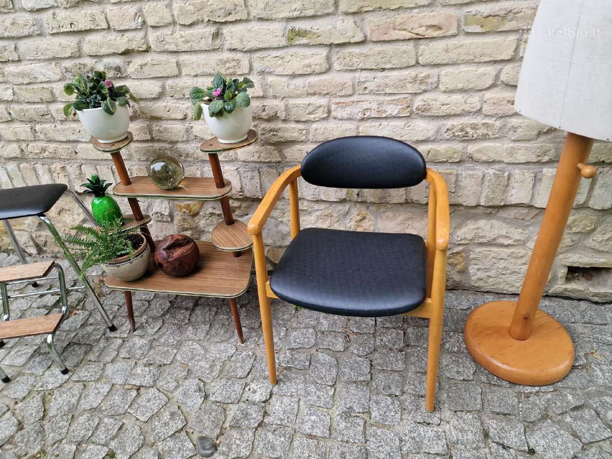 Vintažinis mid century autorinis krėslas-kėdė - nuotraukos Nr. 18