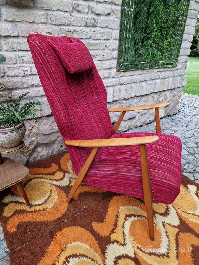 Vintažinis mid century skandinaviškas fotelis - nuotraukos Nr. 2