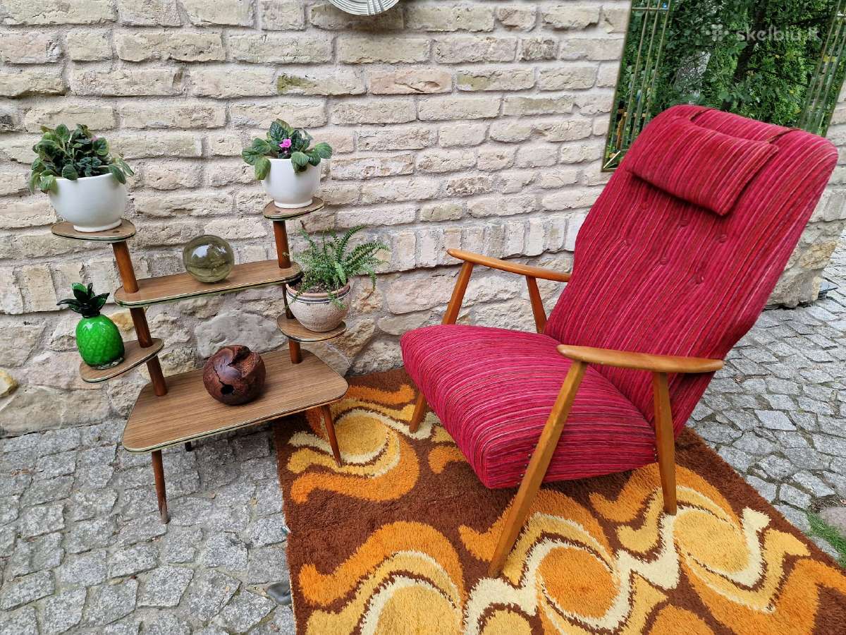 Vintažinis mid century skandinaviškas fotelis