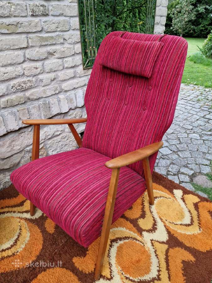 Vintažinis mid century skandinaviškas fotelis - nuotraukos Nr. 5