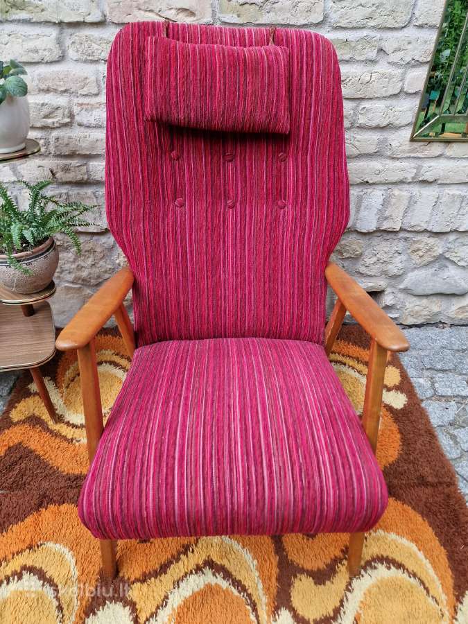 Vintažinis mid century skandinaviškas fotelis - nuotraukos Nr. 6