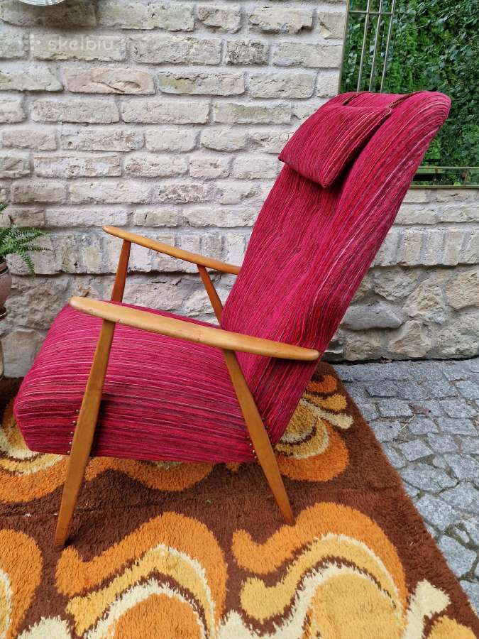 Vintažinis mid century skandinaviškas fotelis - nuotraukos Nr. 19