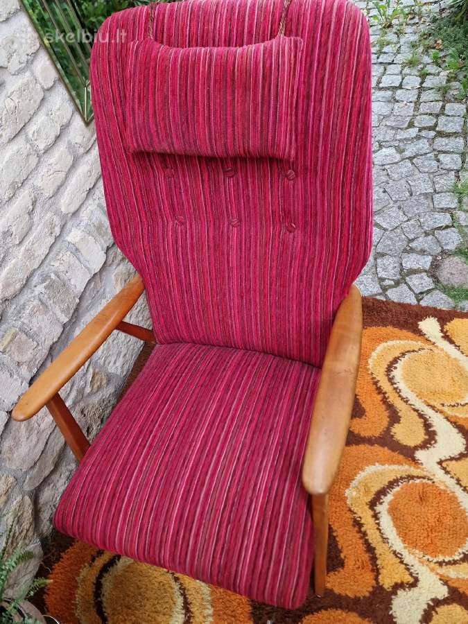 Vintažinis mid century skandinaviškas fotelis - nuotraukos Nr. 20
