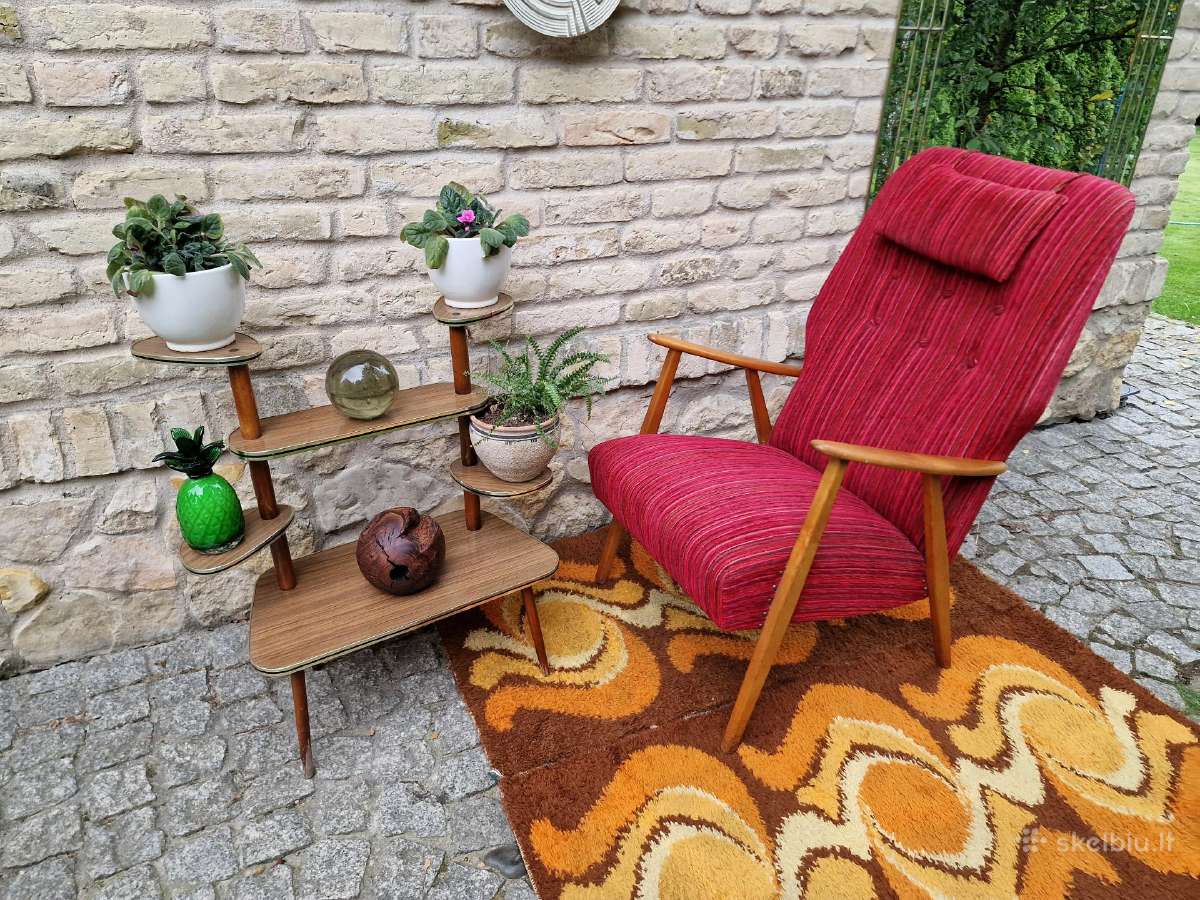 Vintažinis mid century skandinaviškas fotelis - nuotraukos Nr. 25
