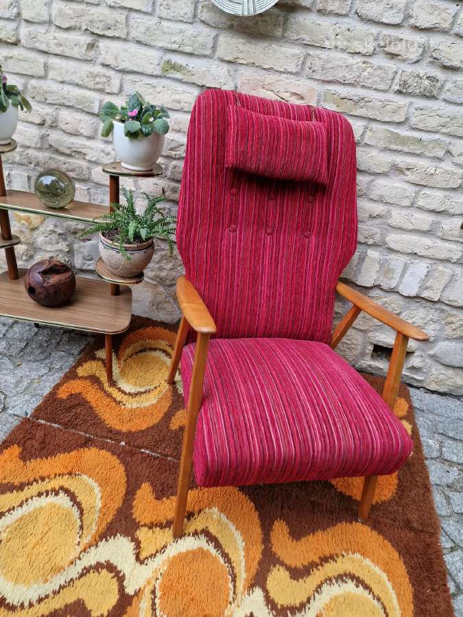 Vintažinis mid century skandinaviškas fotelis - nuotraukos Nr. 30