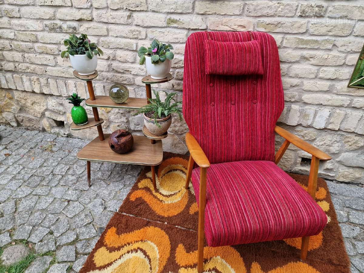 Vintažinis mid century skandinaviškas fotelis - nuotraukos Nr. 31