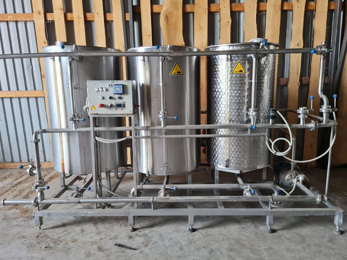 Cip plovimo stotis 3x500 litrų