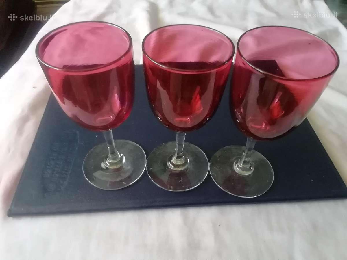 3 Vintažinės Carlomoetti taurės Italija raudonos