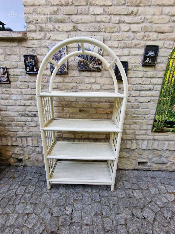 Vintažinė mid century ratango etažerė - nuotraukos Nr. 5