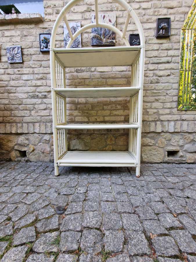 Vintažinė mid century ratango etažerė - nuotraukos Nr. 6
