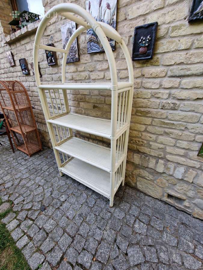 Vintažinė mid century ratango etažerė - nuotraukos Nr. 8