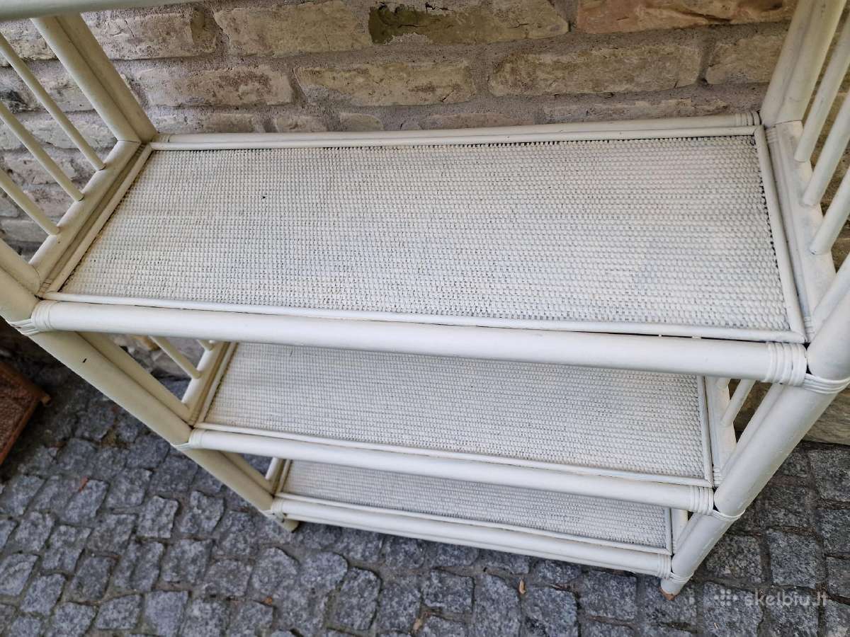 Vintažinė mid century ratango etažerė - nuotraukos Nr. 10