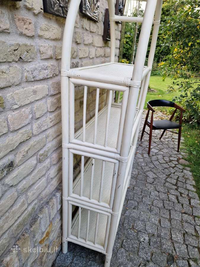 Vintažinė mid century ratango etažerė - nuotraukos Nr. 13