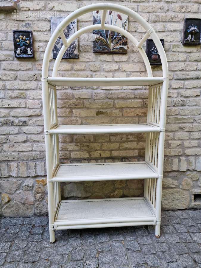 Vintažinė mid century ratango etažerė - nuotraukos Nr. 14