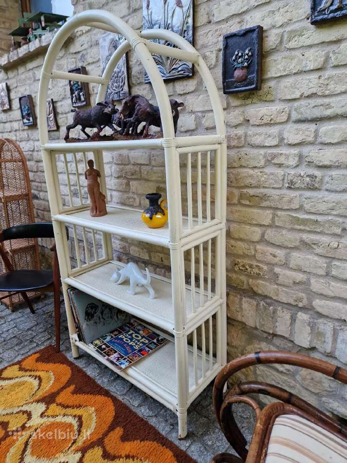 Vintažinė mid century ratango etažerė - nuotraukos Nr. 20