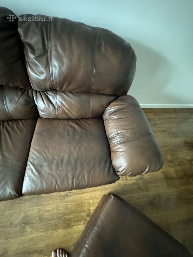 Juodojo Alksnio odine sofa su pufu - nuotraukos Nr. 6
