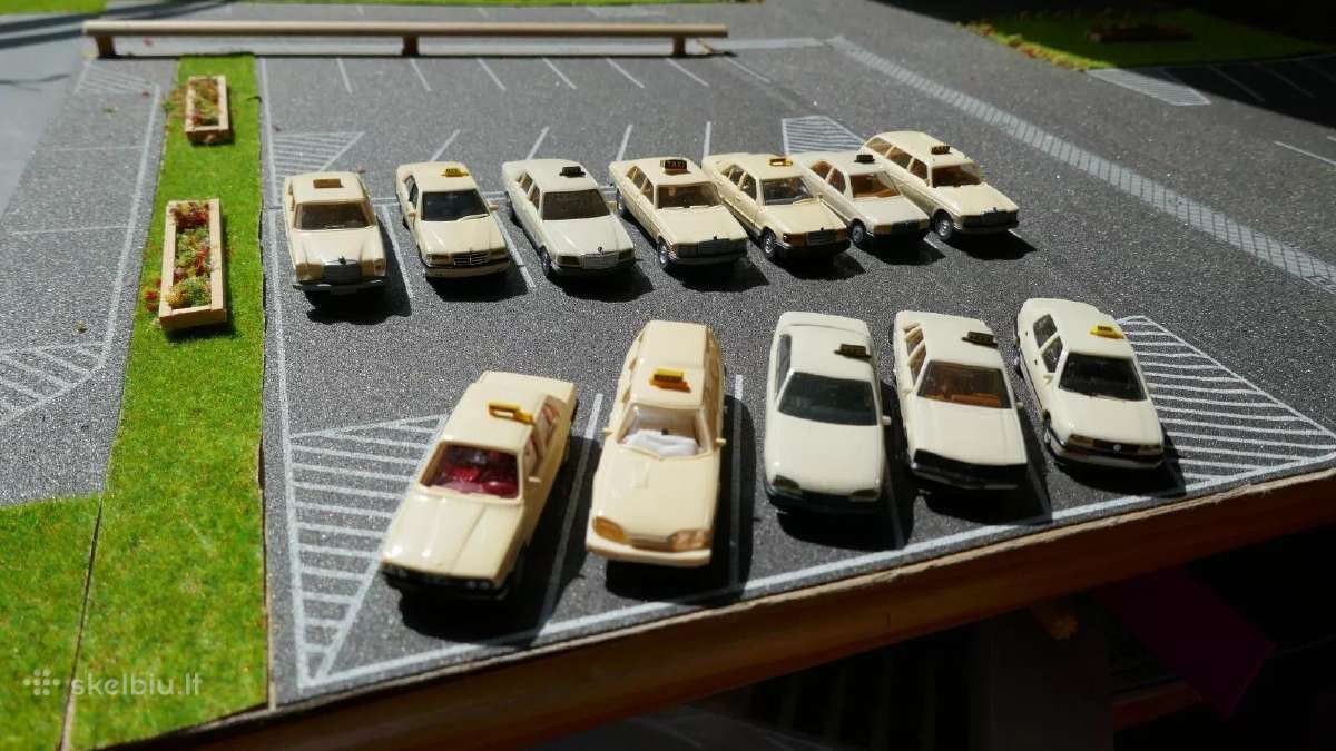 Taxi modeliai Bmw Mercedes Vw Opel 1:87