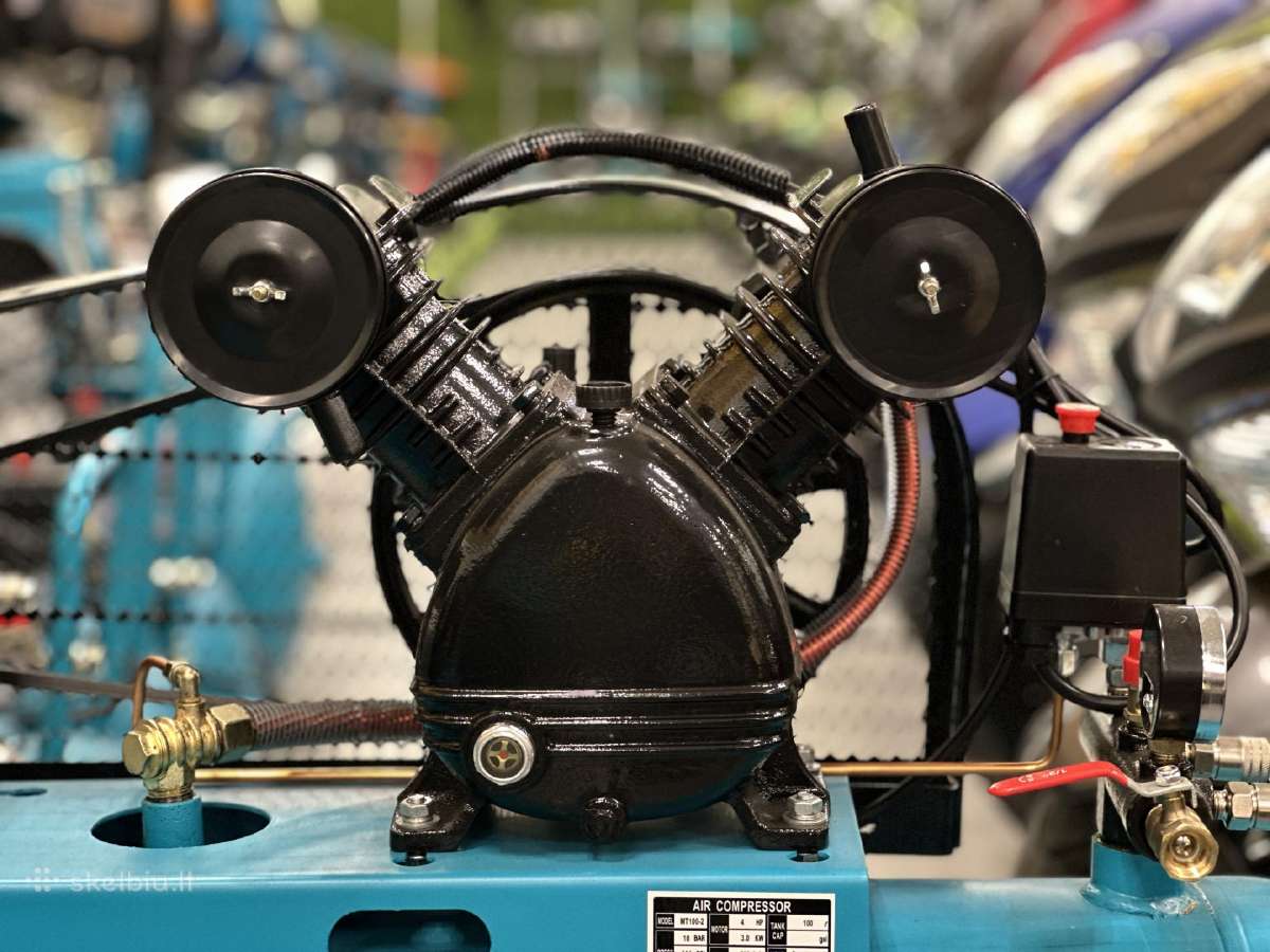 Oro kompresorius Gtm 2c 100l 500l/min 3kw 220v ! - nuotraukos Nr. 5
