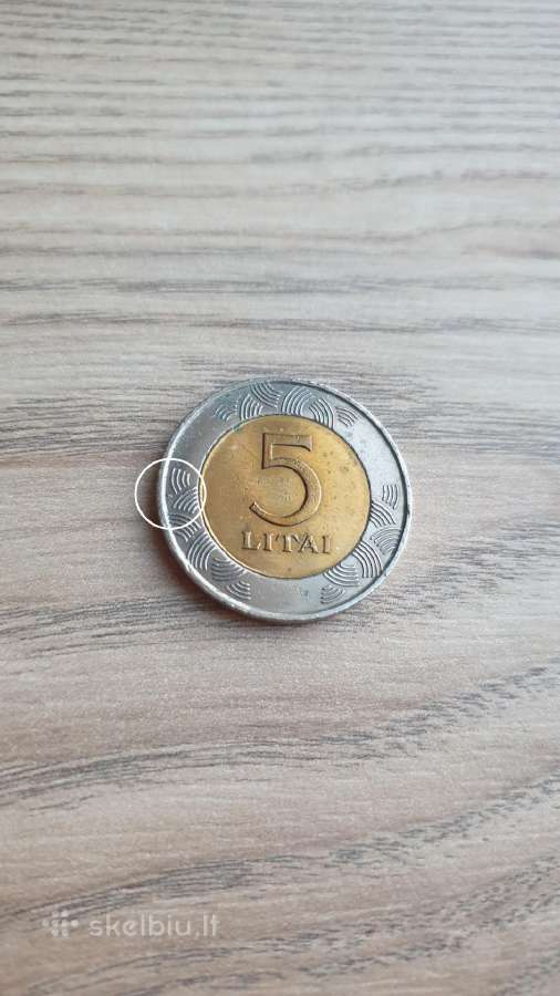 1999 metų 5 litai Gaidys - nuotraukos Nr. 3