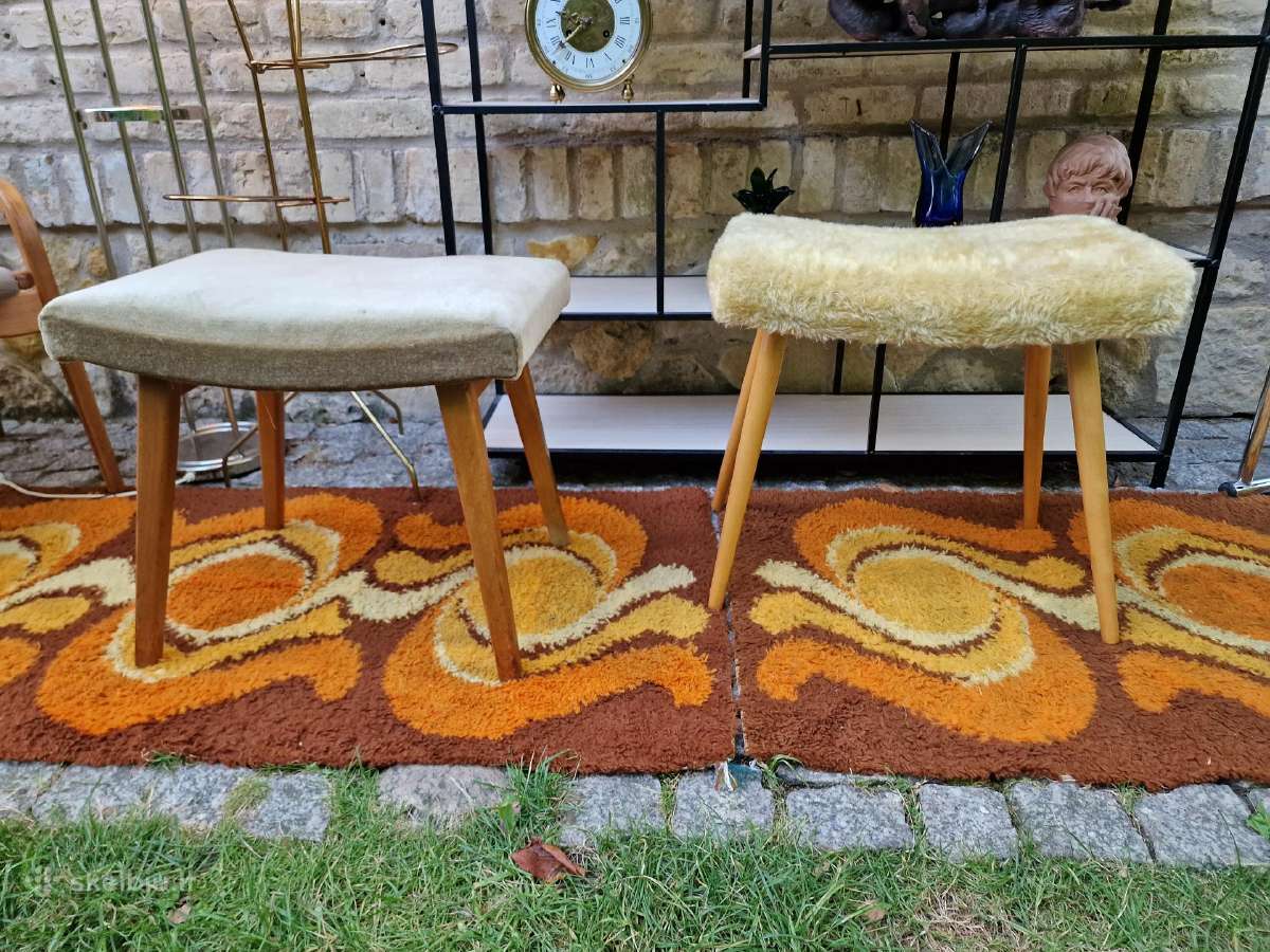 Vintažiniai mid century pufai - nuotraukos Nr. 4