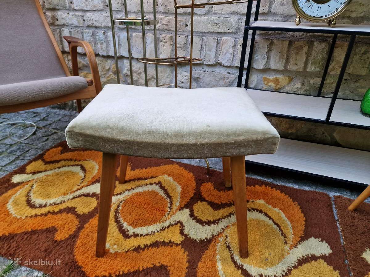 Vintažiniai mid century pufai - nuotraukos Nr. 11