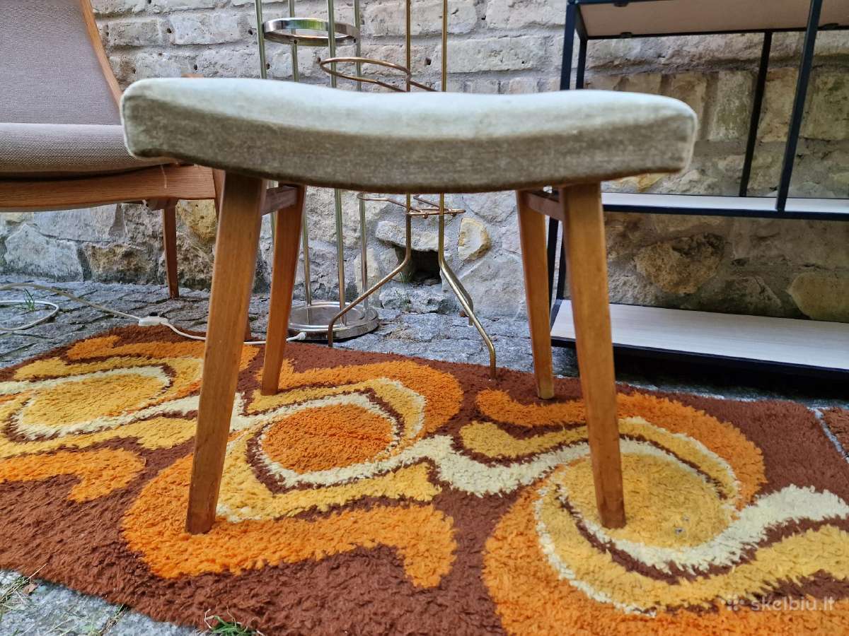 Vintažiniai mid century pufai - nuotraukos Nr. 12
