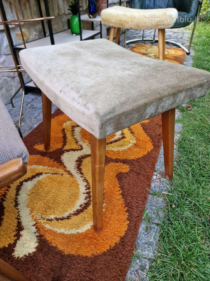 Vintažiniai mid century pufai - nuotraukos Nr. 13