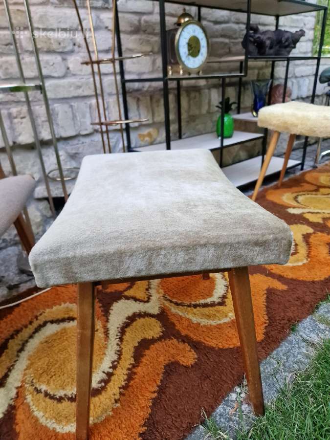Vintažiniai mid century pufai - nuotraukos Nr. 14