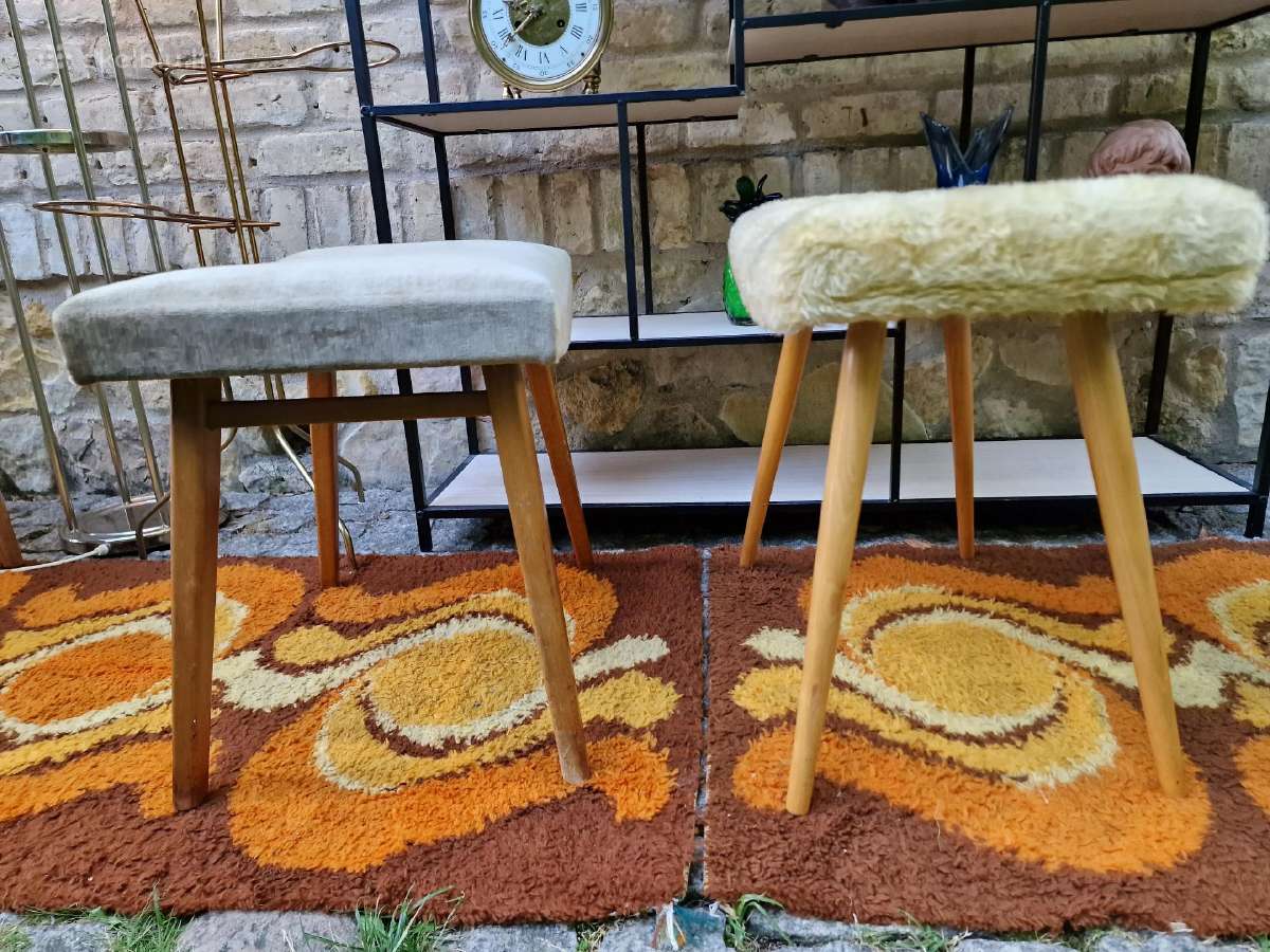Vintažiniai mid century pufai - nuotraukos Nr. 20