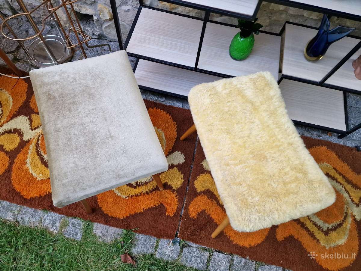 Vintažiniai mid century pufai - nuotraukos Nr. 23